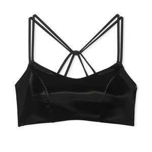 Victoria’s Secret Liquid Shine Elevate Black Sports Bra Sz L